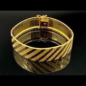 18K Yellow Gold Over Sterling 925Cubetto Bracelet